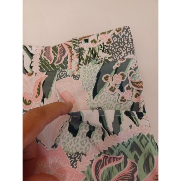 GG Blue Golf Skort Skirt Womens Sz 4 Pink Green Floral Tennis Pickleball Pockets - Picture 2 of 10